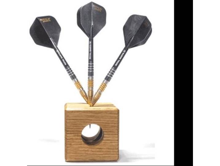 Royal Darts - Darts presenteer kubus klein 50 mm - Display houder - Hout
