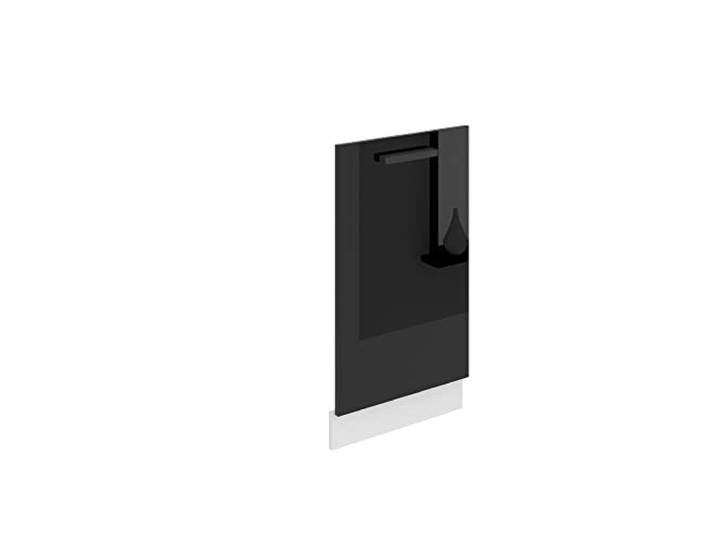 Belini Frontblende PZ 45 cm, ohne Arbeitsplatte, Schwarz Hochglanz mit Griff, Geschirrspüler Frontblende Breite, Frontplatte für Spülmaschine