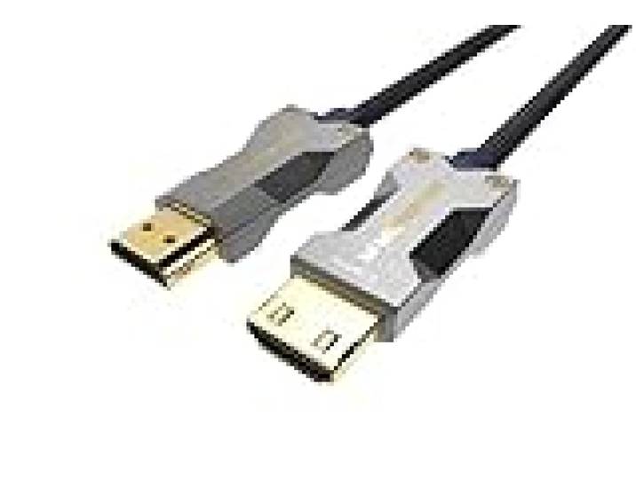 Monster, Câble HDMI À Fibre Optique, Résolution 8K, Vidéo HDR, 48 GBPS, Vitesse Éclair, Connecteurs V-Grip, Triple Blindage, 10 Mètres, Garanti à Vie, Noir