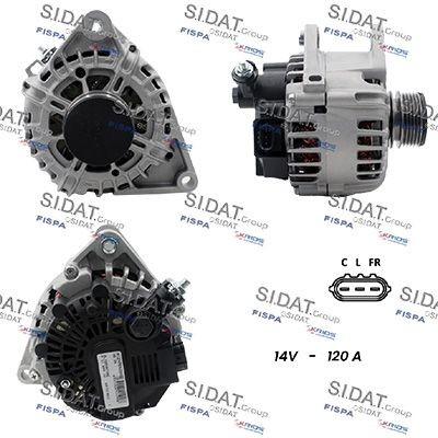 SIDAT A12VA0526A2 Lichtmaschine Generator LiMa 120A 12V für HYUNDAI i30 CW (FD) für KIA CEE'D Schrägheck (ED)