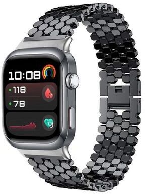 Everyday Crate XDfind Huawei Watch D2 Band Fish Scale Metal Watch Band Adjustable Replacement Strap black