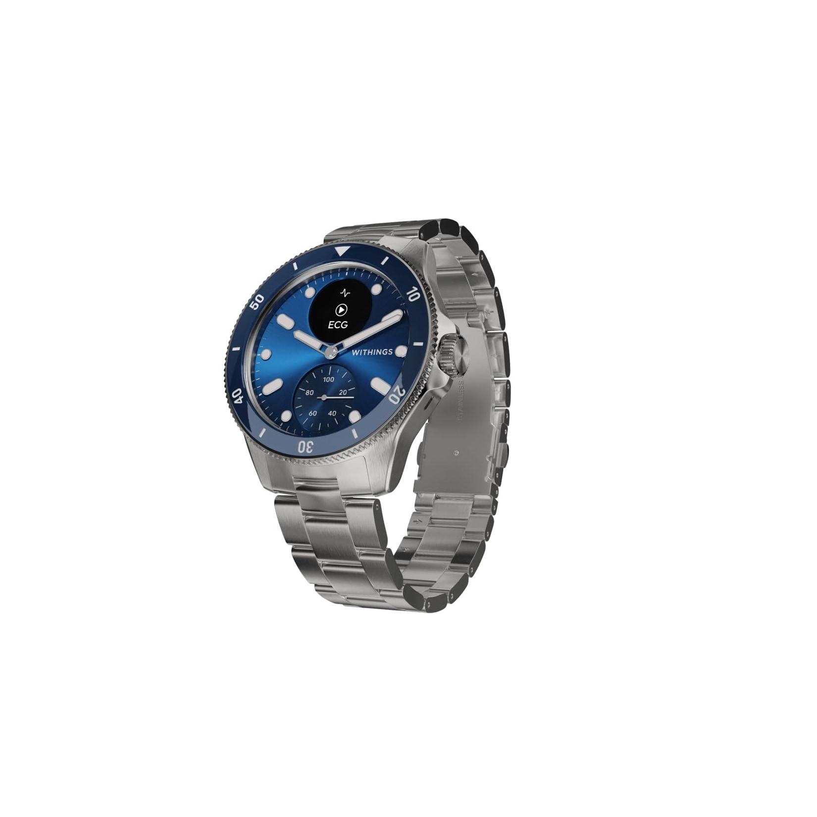 Withings ScanWatch Nova 42mm Blue Smartwatch (Herzfrequenzmessung, Schrittzähler)