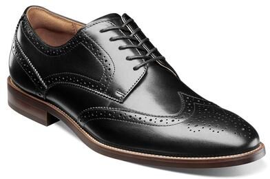 Florsheim Rucci Wing Tip Oxford Shoes - Mens 10 Black Oxford W