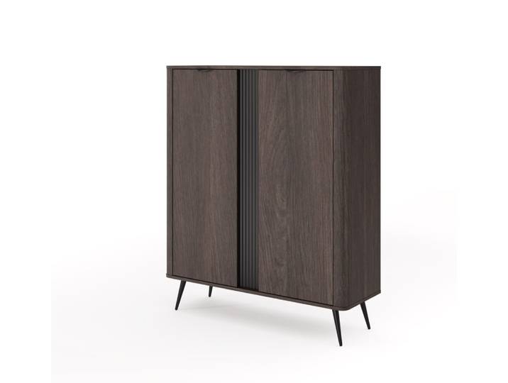 Buffet 2 portes pieds en métal 113x134 cm