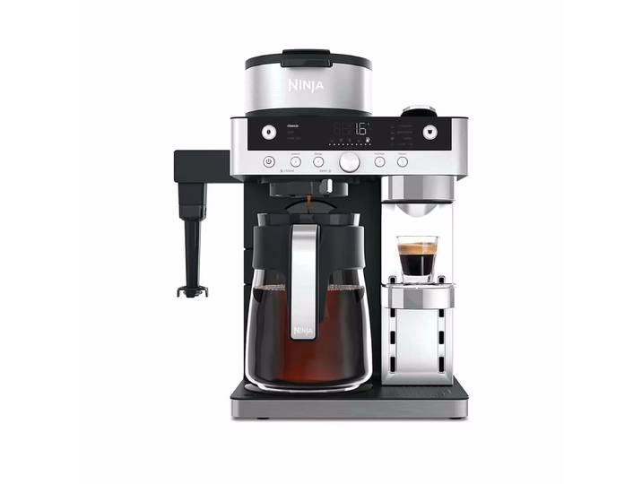 Ninja CFN802CH Prestige DualBrew-System Filter- & Kapselkaffeemaschine – Filterkaffeemaschine – schwarz / silber