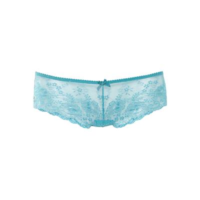 Hipster LASCANA, Damen, Gr. 48/50, Spitze, blau (adria blau), Spitze, Obermaterial: 90% Polyamid, 10% Elasthan, unifarben, körpernah, Unterhosen, aus zarter Spitze