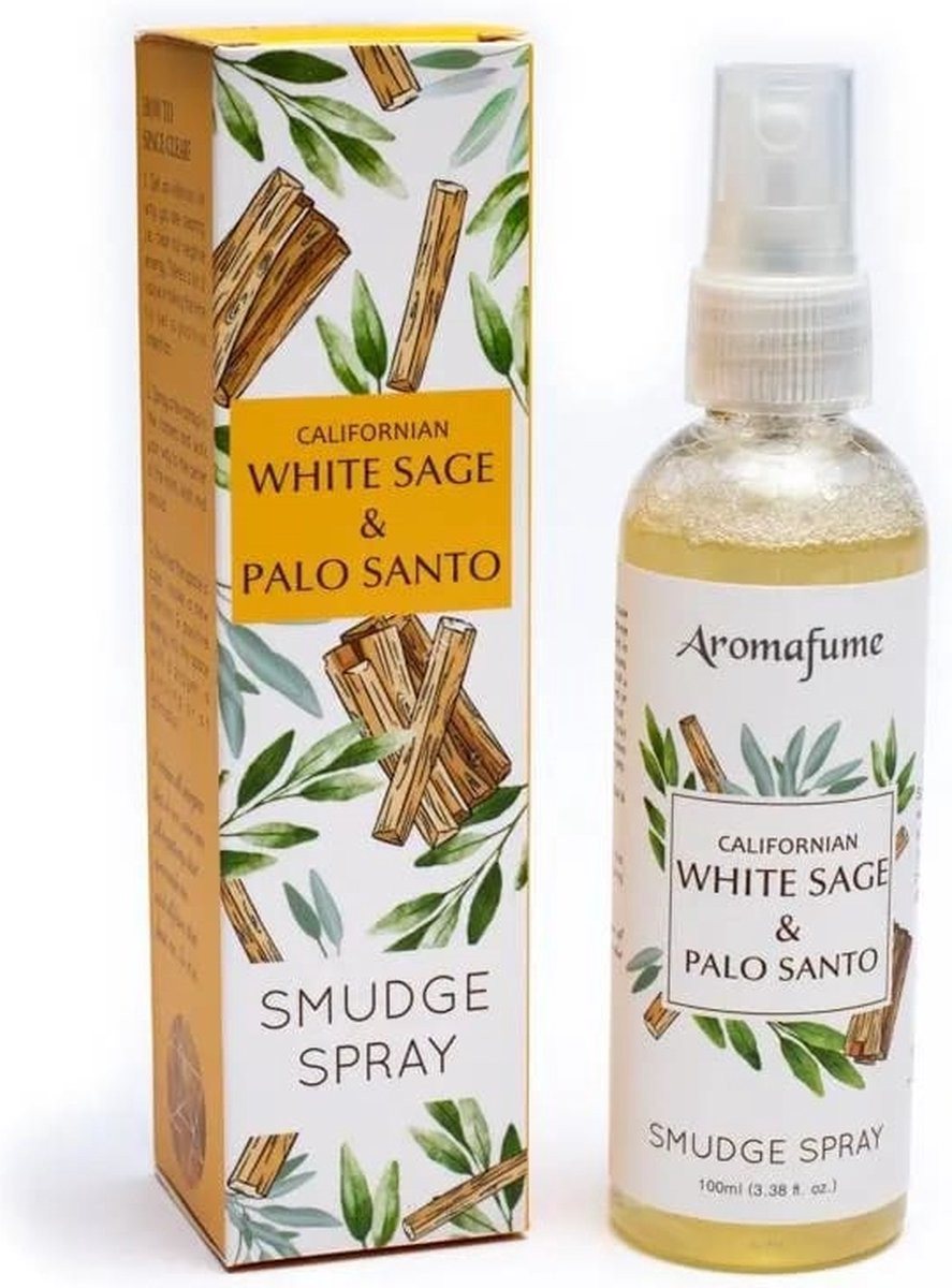 Aromafume natuurlijke smudge spray witte salie en palo santo - 100ml