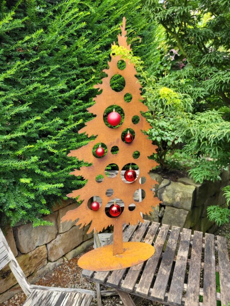 Edelrost Tanne Thoran kerstdecoratie met openingen