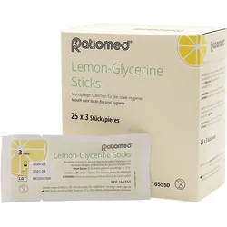 Mundpflege-Stäbchen Lemon-Glycerine Sticks ratiomed 25 x 3 Stück