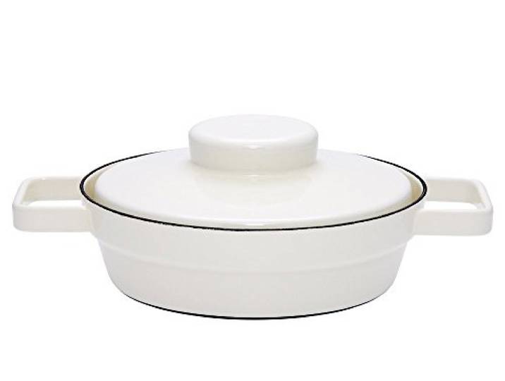 Riess, 2122-212, Pfanne mit Deckel, Durchmesser 20 cm, PURE WHITE, AROMAPOTS, Truehomeware, Emaille, Induktion