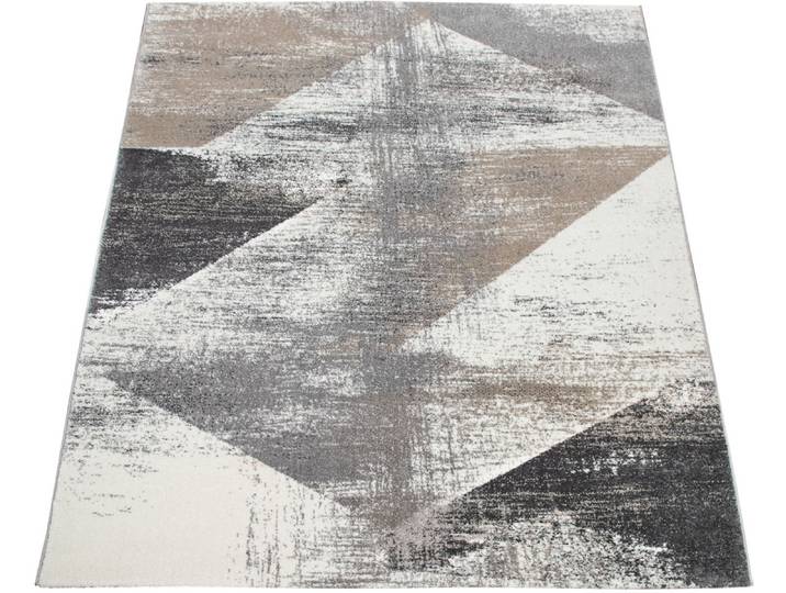 Teppich PACO HOME Mero 102 , grau, B:80cm H:16mm L:150cm, Polypropylen, Teppiche, Teppich, Kurzflor, modernes Design, Pastell-Farben, Used-Optik
