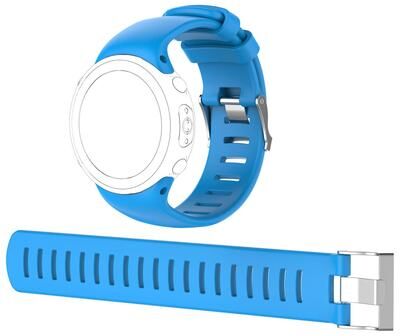 Everyday Crate Suunto D4 D4i Novo Silicone Dive Watch Band With Extension Strap Soft Replacement Wristband sky Blue
