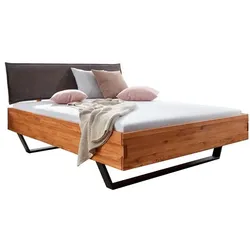 G+K Massivholzbett BE-0873 180 x 200 cm Holz Braun Eiche