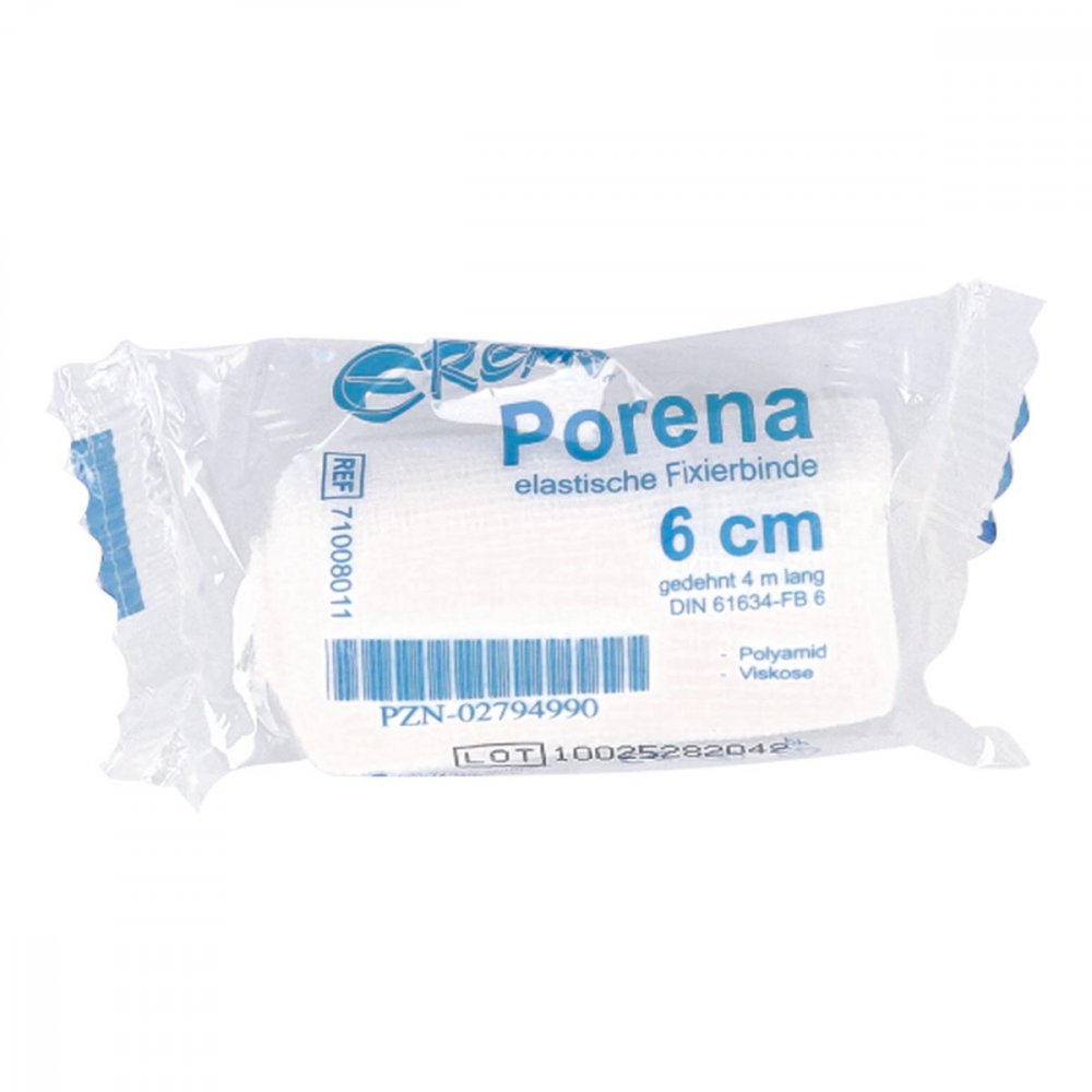 ERENA Verbandstoffe GmbH & Co. KG Porena elastische Mullbinde 6 cm weiss mit Cello 02794990