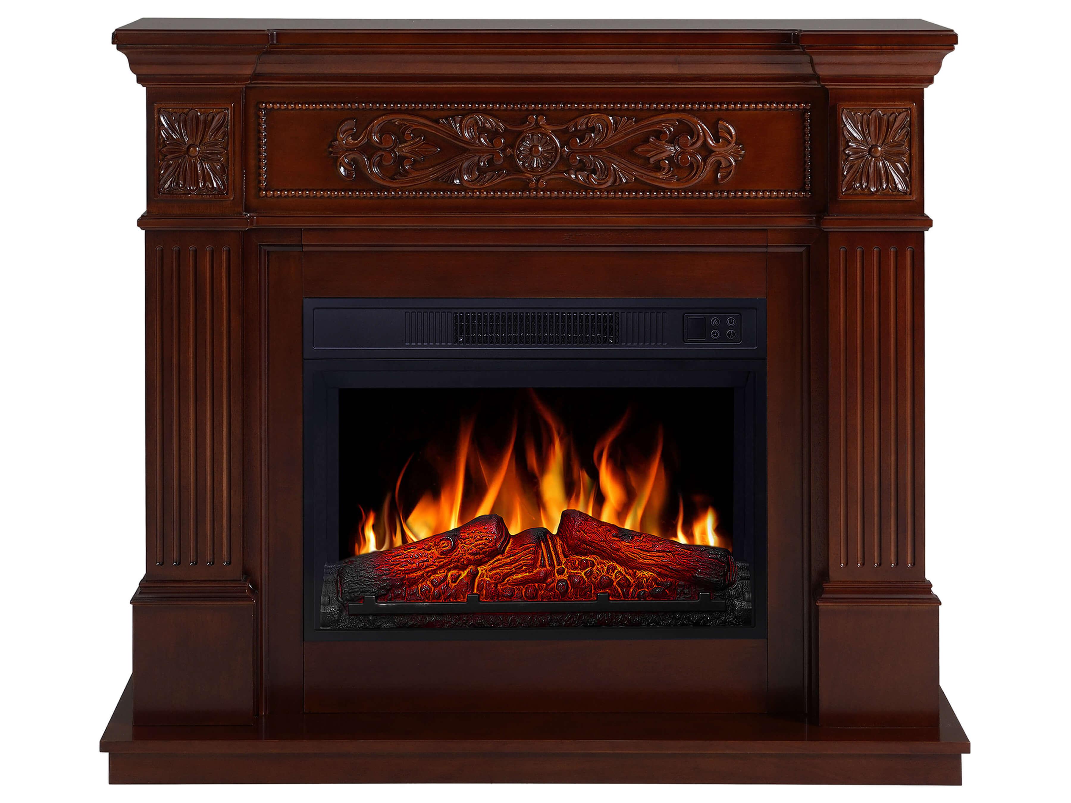 ArtiFlame Elektrokamin Toscana AF23S Elektrischer Standkamin mit Heizung 1800W realistischer Flammeneffekt LED-Beleuchtung Fernbedienung Timer Russet