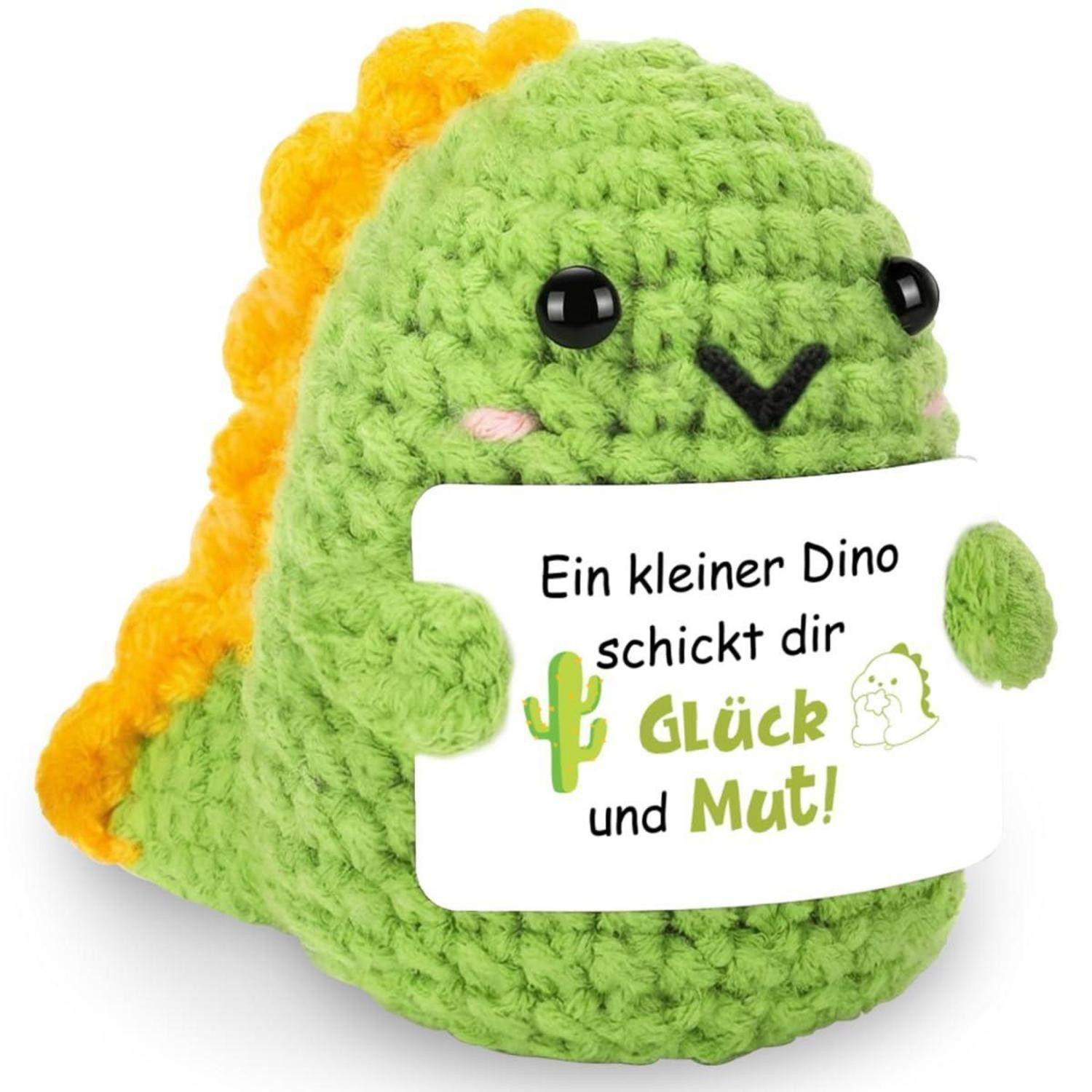 HUKUMA Gehaakte dinosaurus knuffel voor emotionele steun, groen