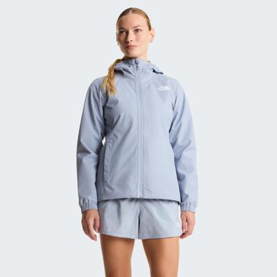 Funktionsjacke THE NORTH FACE "W QUEST JACKET", Damen, Gr. XS, blau (frost grau), Web, Obermaterial: 100% Polyester, normal, Jacken Funktionsjacke, mit Kinnschutz, atmungsaktiv, wasserabweisend, windabweisend, leicht, Topseller