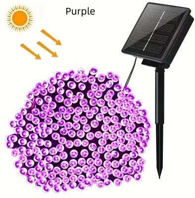 Inspired Finds Solar String Lights Outdoor 8 Mode Twinkle Fairy Lights With Waterproof Solar Power purple 72.18ft 200 Led