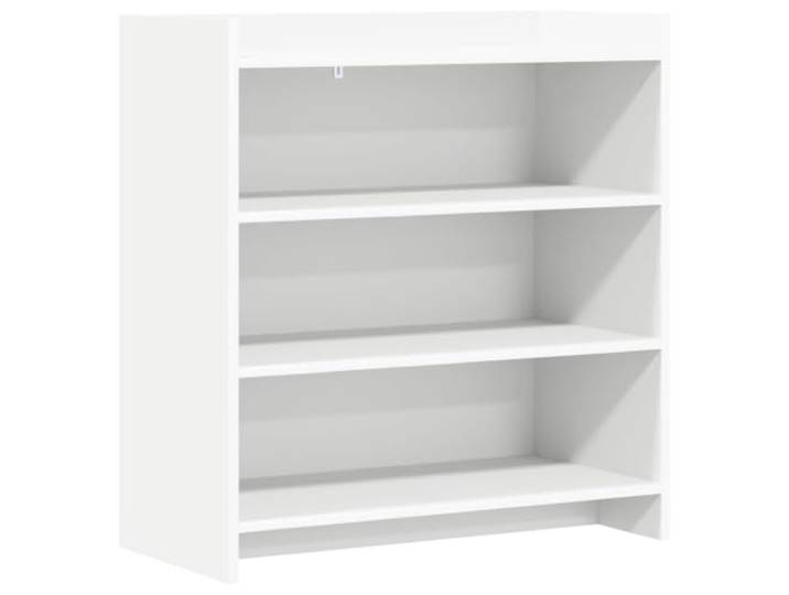PUGYNBK Weißes Sideboard, 75 x 36 x 80 cm, technisches Holz 3 Regale, geräumige Aufbewahrung, robuste Struktur, einfache Reinigung, einfache Montage