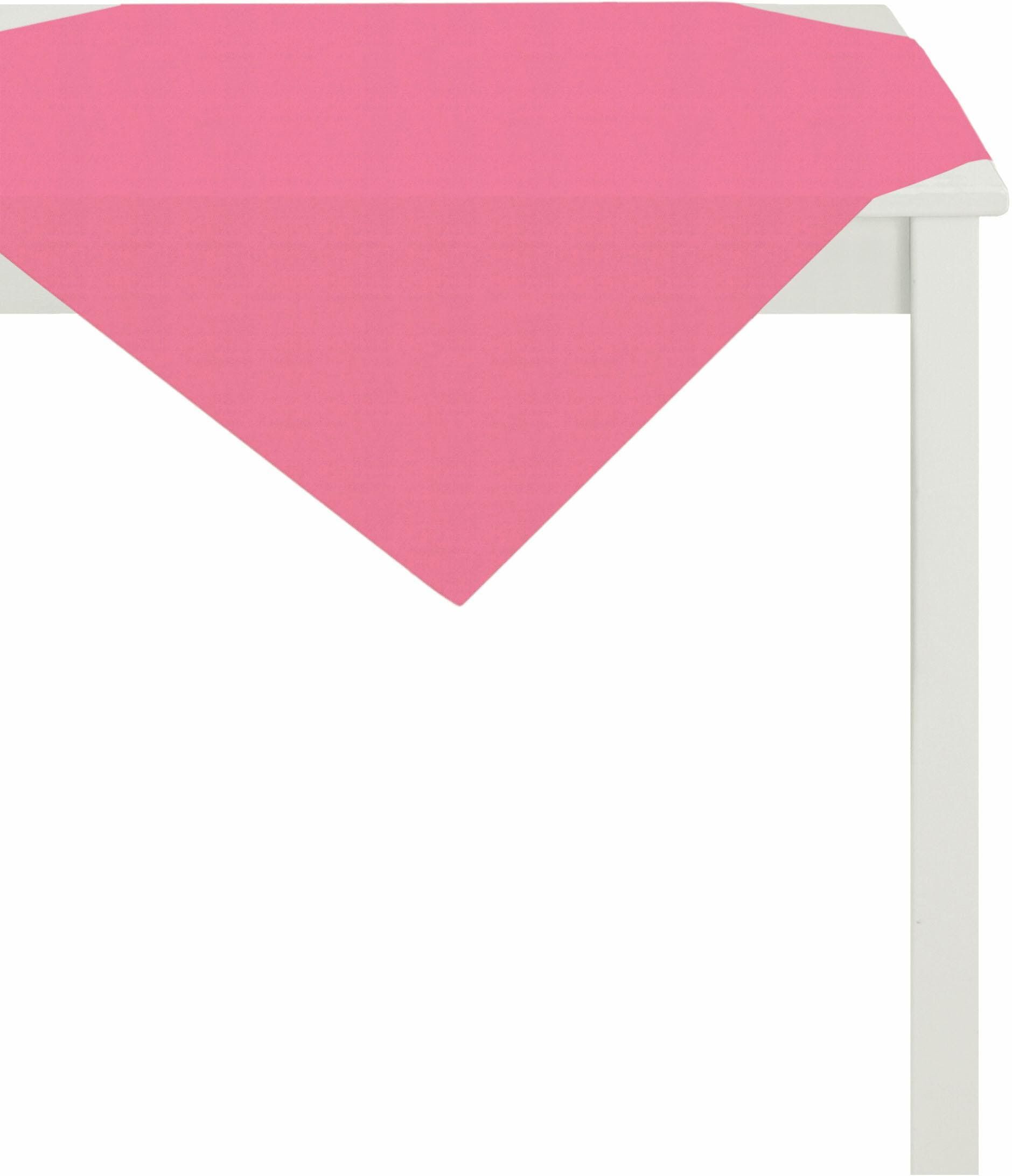 Mitteldecke APELT "3944 UNI BASIC", rosa, B:88cm L:88cm, Baumwolle, Tischdecken, Mitteldecke rosa B/L: 88cm x 88cm, 1 Stk., quadratisch