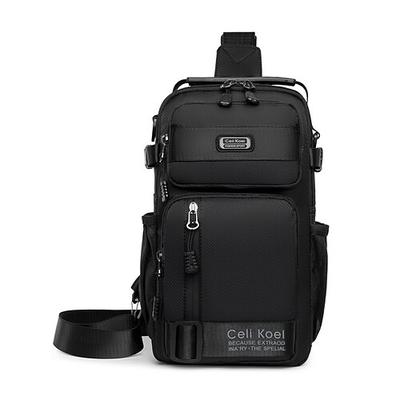 Taktische Crossbody-Brusttasche für Herren – wasserdichter Schulterrucksack mit mehreren Fächern, verschiedene Tragemöglichkeiten, sportlicher Outdoor-Stil, geeignet für Reisen, Wandern und das tägliche Pendeln