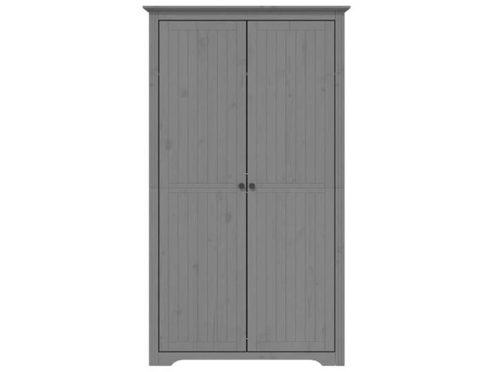 Garde-robe en bois massif - - 99x53 5x173 cm - Gris - Bois de pin massif - 2 portes - Poignées en métal