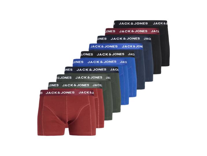 JACK&JONES Additionals Jacsolid Boxers Lot de 10 Noos