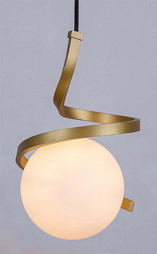 Rabalux Sarabi Hanglamp met 1 spot, goud-wit, rond, diameter: 15 cm