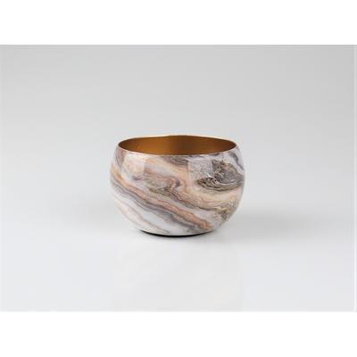 Windlicht AM DESIGN "aus Metall", gold (grau), B:8cm H:5cm, Metall, Kerzenhalter, Windlicht, 4er Set, BxH: 8x5 cm