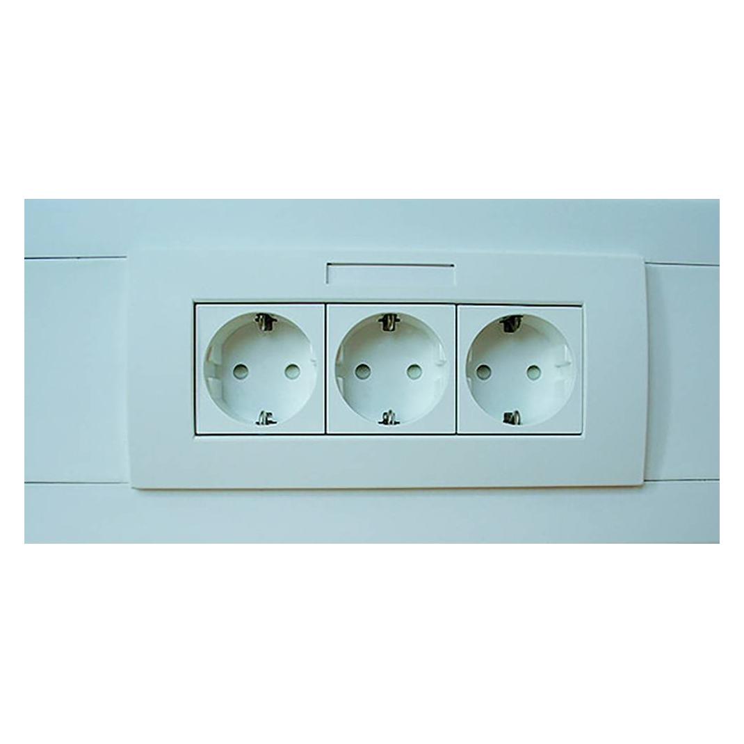 Protec Steckdoseneinheit 3-fach rw PBRSE3RW (Kabelkanal) (PBRSE3RW)