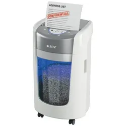 LEITZ Aktenvernichter mit Mikroschnitt IQ OptiMax Home Office 225 weiß