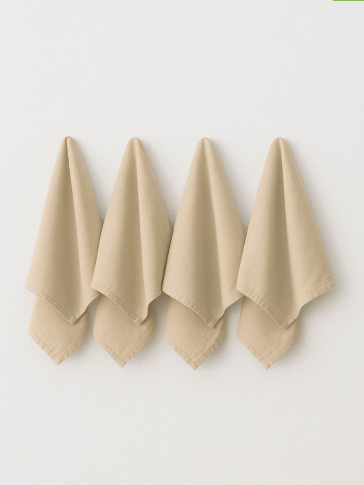 Samimi 4er-Set: Geschirrtücher in Beige - (L)30 x (B)30 cm - onesize