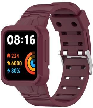 Everyday Crate Silicone Replacement Watch Band For Xiaomi Poco Watch Soft Comfortable Adjustable Strap wine Red