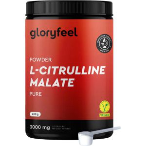 gloryfeel Aminosäuren L-Citrullin Malat Pure, Getränkepulver, geschmacksneutral, aus L-Citrullin-Malat, hochdosiert, 600 g