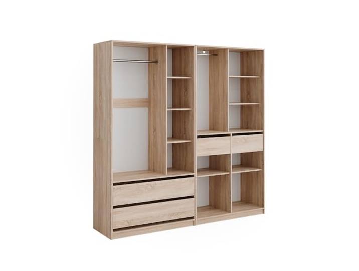 Vicco Kleiderschrank Elmo, Sonoma, 200 x 200 cm 2er Set, für flexible Aufbewahrung verschiedenster Kleidungsstücke