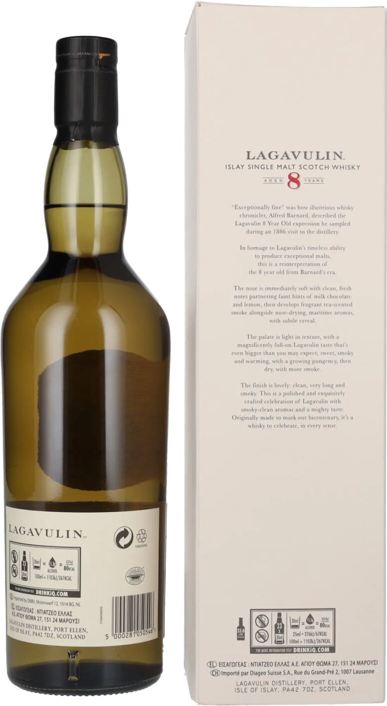 Lagavulin Whisky Lagavulin 8 Years Old Single Malt Whisky 48% Vol. 0,7l in Geschenkbox