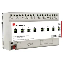 BEG Schaltaktor Hutschienenmontage grau IP20 KNX 93339 SA8 - 230 / 16 / H / EM / KNX REG grau