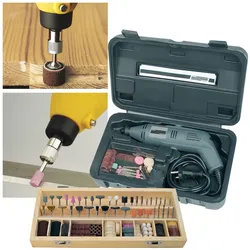 Mannesmann, Schleifmaschine + Poliermaschine, Multischleifgerät mit Zubehör-Set (Geradschleifer)