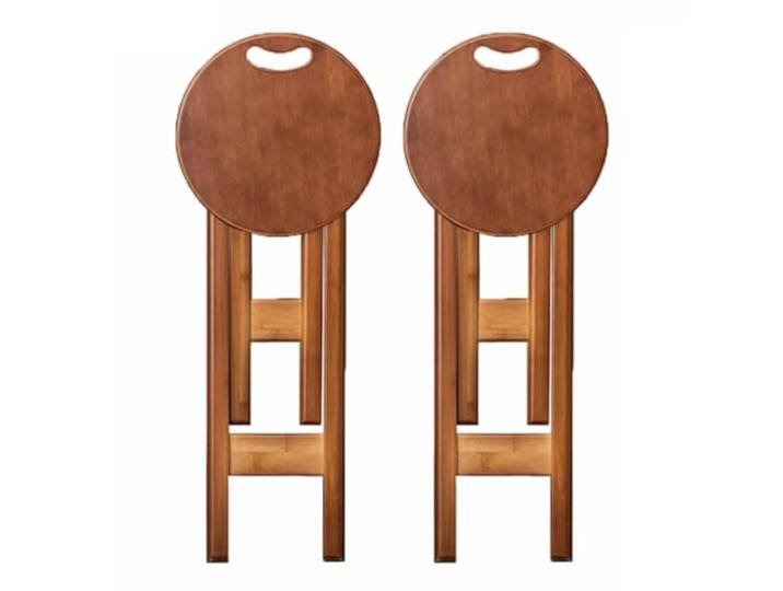 XCHtuerFY Klapphocker, Keine Montage erforderlich, platzsparend, for Küche, Bar, Café(Borwn X 2pcs,60cm)