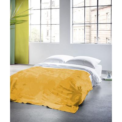 Plaid FLEURESSE "Plaid", gelb (lemon, gelb), B:180cm L:270cm, Baumwolle, Leinen, Wohndecken, Halbleinen, in Gr. 180x270 cm, Plaid