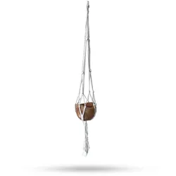 Macrame Pot Holder Classic - Natural Med Pot
