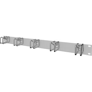 Rittal Rangierpanel DK 7257.200, Metall grau, 19 Zoll (483 mm), mit 5 Kabelführungsbügeln, 1HE