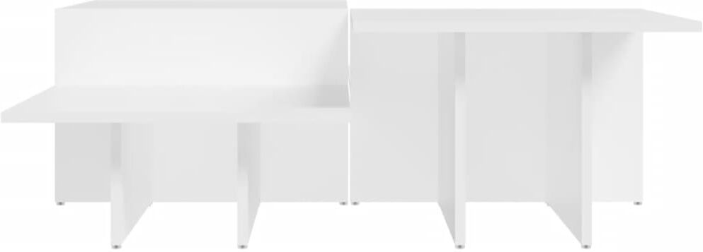 vidaXL Tables basses 2 pcs blanc bois d'ingénierie