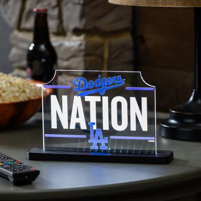 Evergreen "Los Angeles Dodgers Baseball Rectangle Desklite LED Decor - 10"""
