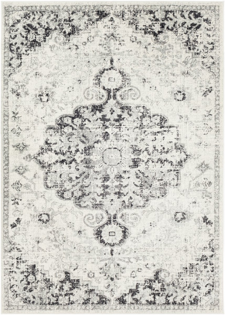 SURYA Lou vloerkleed vintage oosters zwart