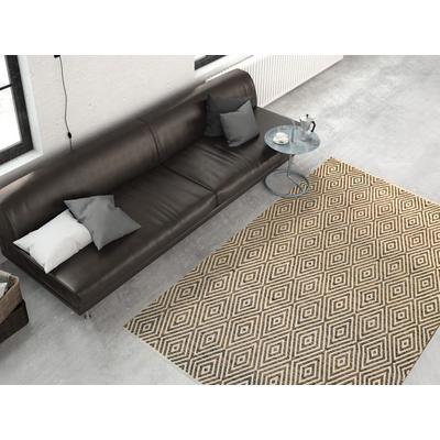Teppich KAYOOM "Aperitif 310", beige (beige, braun), B:160cm H:7mm L:230cm, Baumwolle, Teppiche, Teppich, weiche Haptik,fusselarm, für Allergiker & Fußbodenheizung geeignet