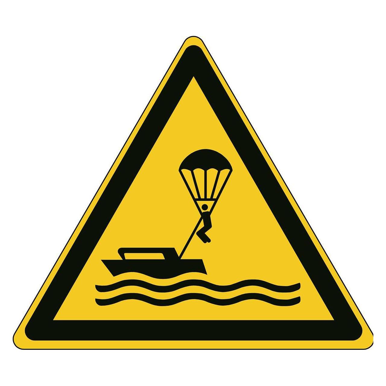 Brady ISO-Sicherheitsschild - Warnung vor Parasailing (W/W063/NT/ALU-TRI315-1)