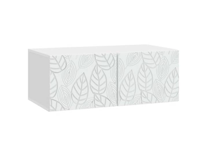 KGHERMDF Wandmontierter TV-Schrank 78,5 x 41 x 30 cm Weiß Holzwerkstoff, 90° Scharniere, Platzsparend, Vielseitig für Wohnzimmer