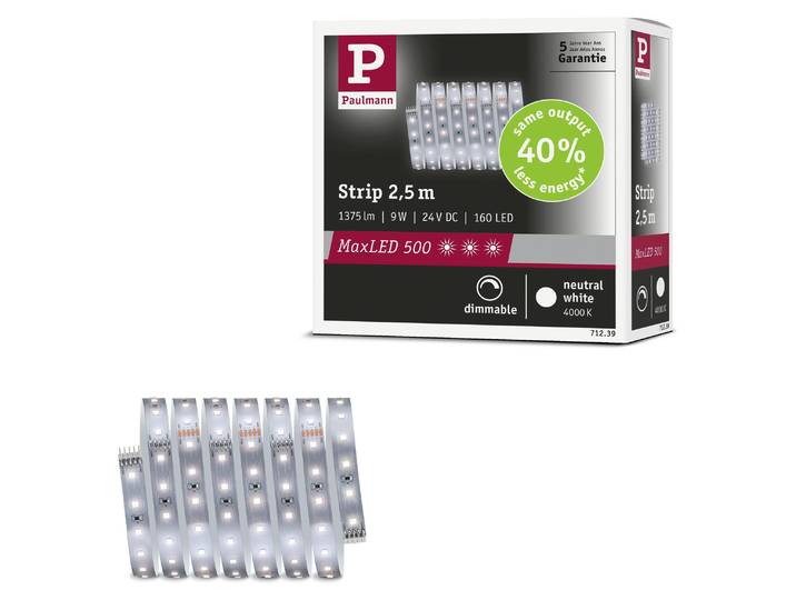 Paulmann MaxLED 500 : Bande de LED neutre\, vendue à l'unité