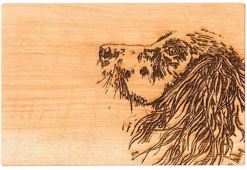 Selbrae House Just Slate Company Spaniel 30cm Oak Serving Board